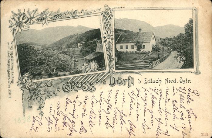 Edlach Blick auf Doerfl bei Edlach