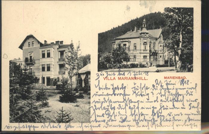 Marienbad Tschechien Boehmen Villa Mariannhill _ Feldpost