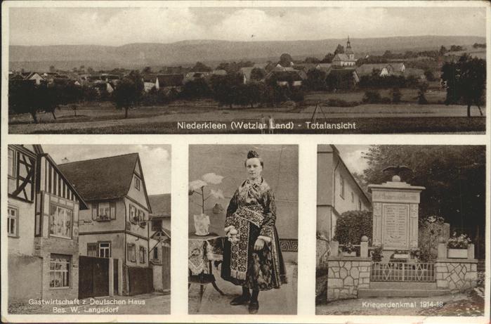 Niederkleen Gesamtansicht Gaststätte Kriegerdenkmal
