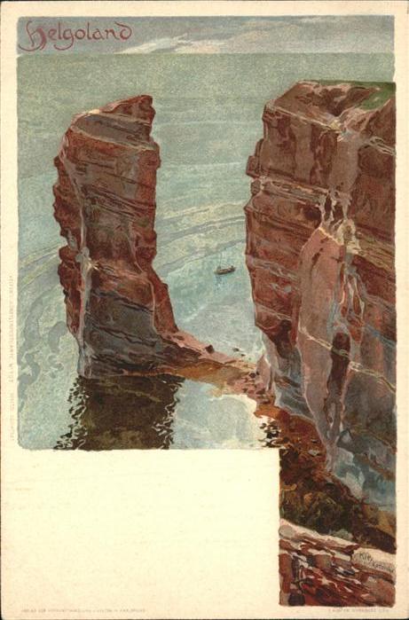 Helgoland Felsen Künstlerkarte