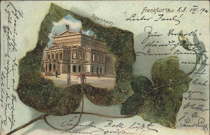 Frankfurt Main Opernhaus Glimmerkarte
