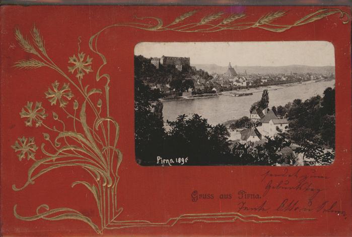 Pirna Elbe Sachsen Praegedruck