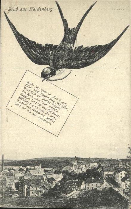 Hardenberg Neviges Schwalbe Kuenstlerkarte