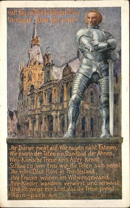 Koeln Der Kölschen Boor in Eisen Denkmal