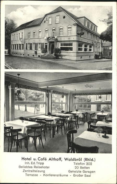 Waldbroel Hotel Cafe Althoff