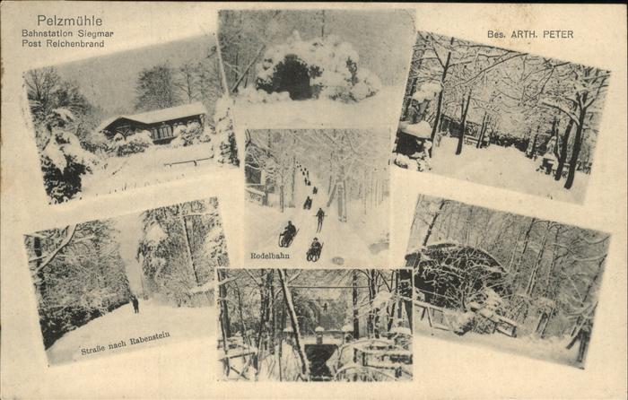 Reichenbrand Pelzmühle Winter Schnee Schlitten Peter