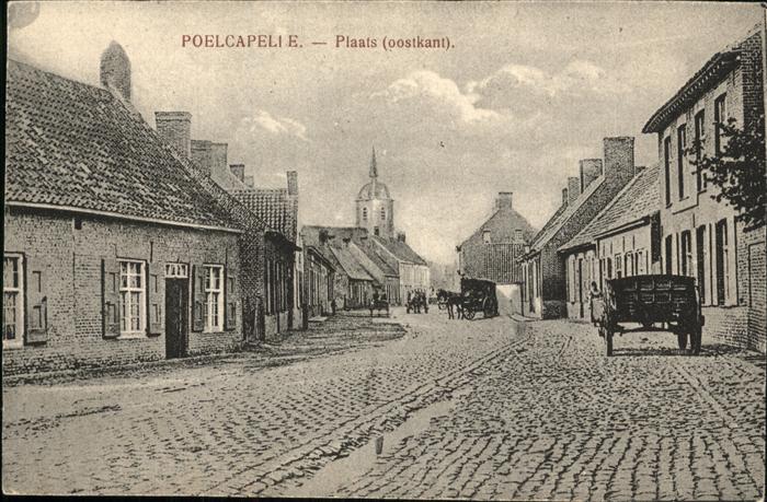 Poelcapelle Poelkapelle Ypern West-Vlaanderen Belgie Laats Oostkant Pferdewagen