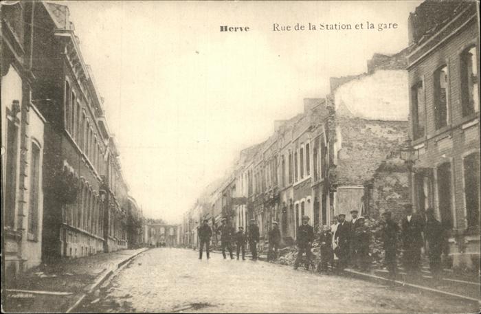 Herve Rue de la Station et la Gare Männer zer