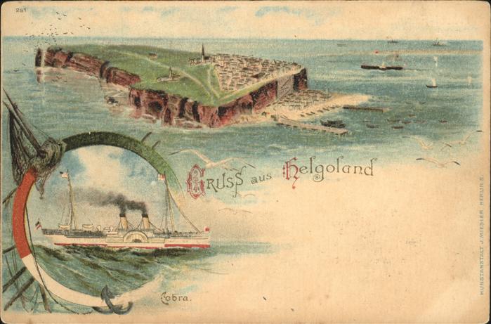 HELGOLAND Insel Schleswig-Holstein Cobra Schiff Hotel Frankfurter Hof Boek