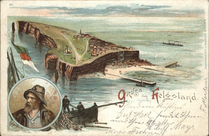 Helgoland Fischer Hafen