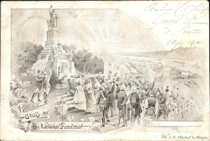 Ruedesheim National Denkmal seltene Karte