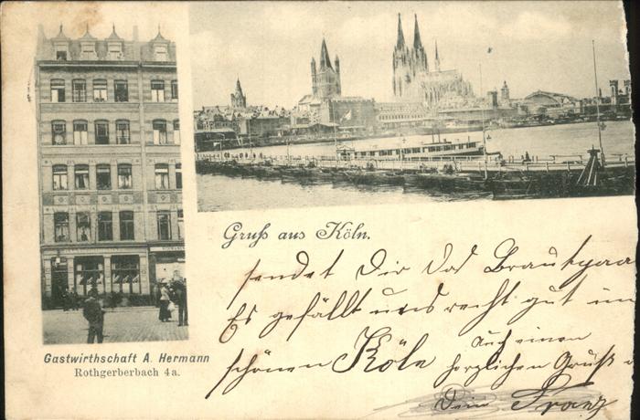 KoeLN  Rhein Gastwirtschaft A. Hermann