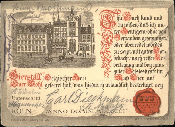 Koeln Bierstall Belgischer Hof