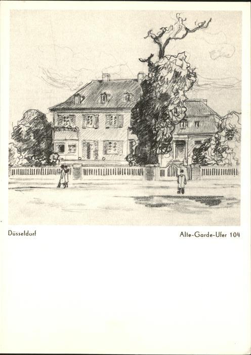 DuessELDORF  CITY Alte Garde ufer 104 Kuenstlerkarte
