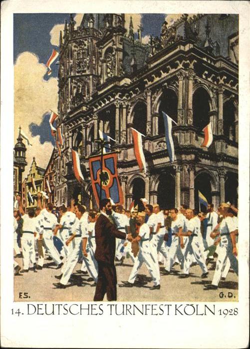 KoeLN  Rhein Deutsches Turnfest Kuenstlerkarte