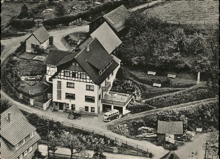 Deisfeld Fliegeraufnahme Pension zur Post Bus Traktor