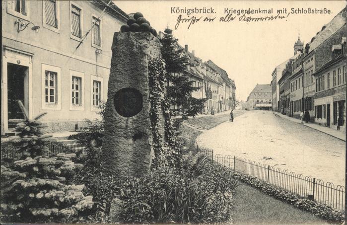 Koenigsbrueck Kriegerdenkmal Schloßstrasse