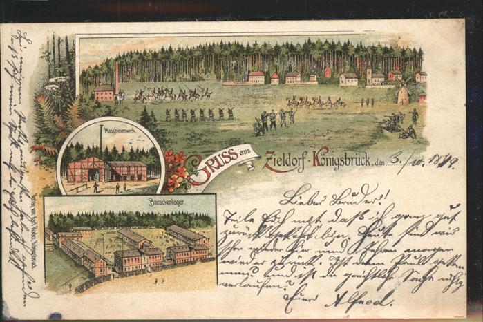 Koenigsbrueck Zieldorf Soldaten Künstlerkarte