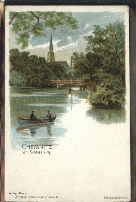 Chemnitz Schlossteich Ruderboot