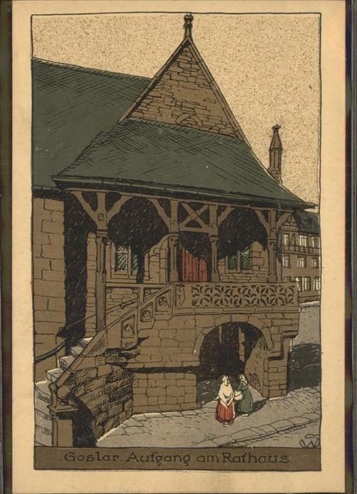GOSLAR Harz Niedersachsen Rathaus Kuenstlerkarte