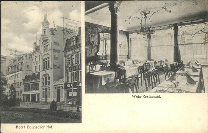 Koeln Hotel Belgischer Hof Wein Restaurant