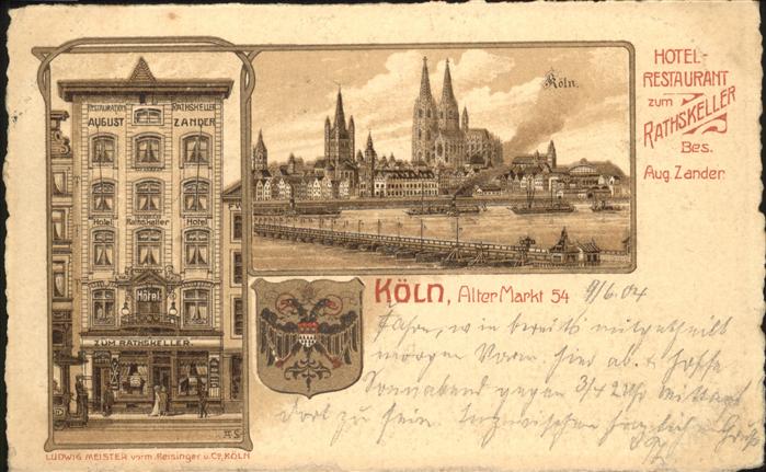 Koeln Alter Markt Hotel Restaurant Ratskeller