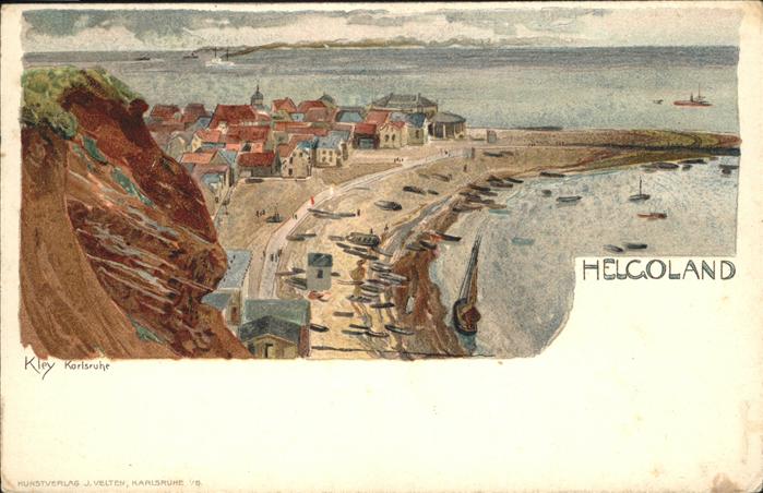 Helgoland Künstlerkarte Kley