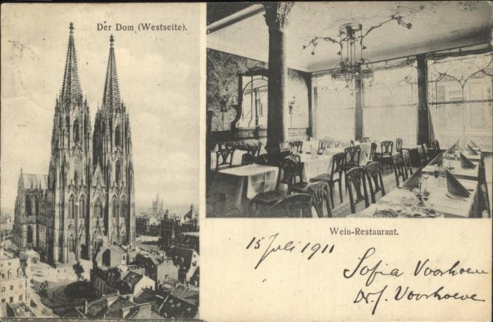 KoeLN  Rhein Dom Weinrestaurant Grandhotel Belgischer Hof
