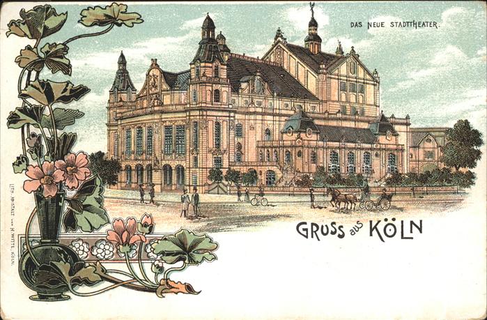 Koeln Neues Stadttheater Pferdekutsche
