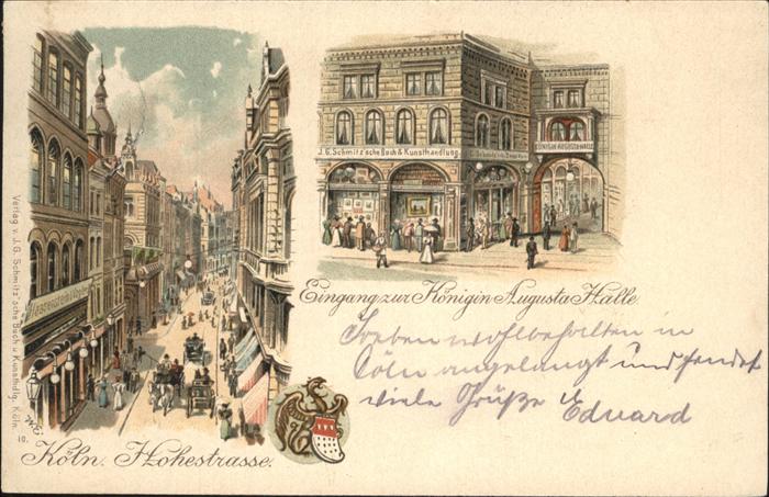 Koeln Königin Augusta Strasse Hohestrasse Pfe
