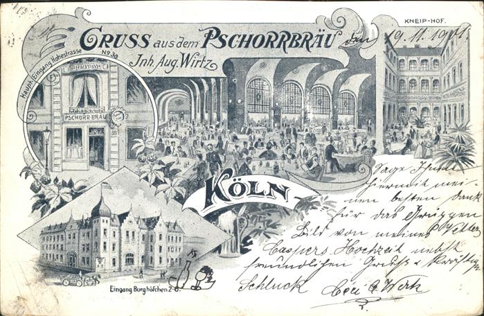 Koeln Pschorrbräu August Wirtz