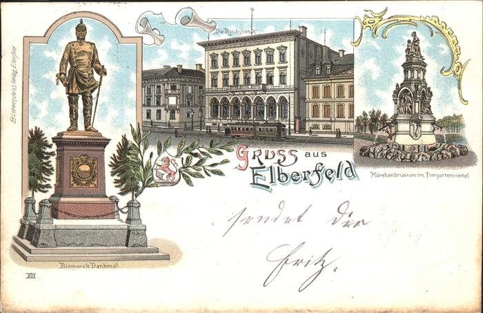 Elberfeld Wuppertal Maerchenbrunnen Bismarck Denkmal