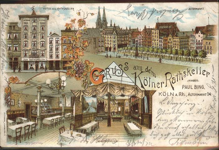 Koeln Hotel Rathskeller Alter Markt