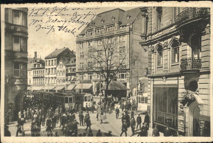Pforzheim Leopoldsplatz Strassenbahn Feldpost