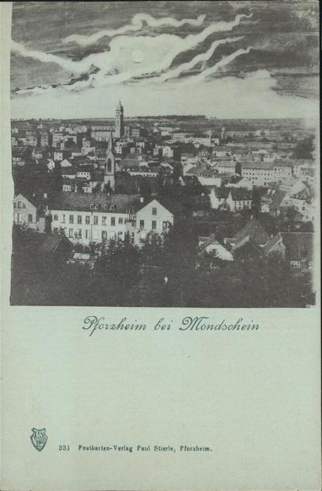 Pforzheim Panorama bei Mondschein