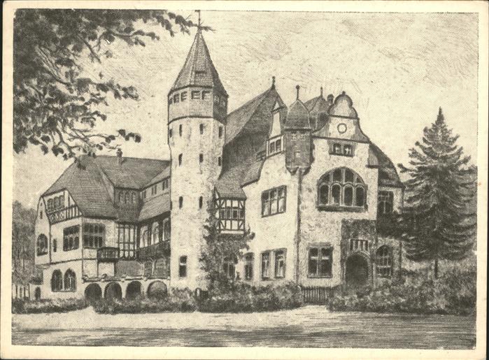 MANNHEIM BW Vereinshaus des Turnvereins Kuenstlerkarte nach einer Radierung des