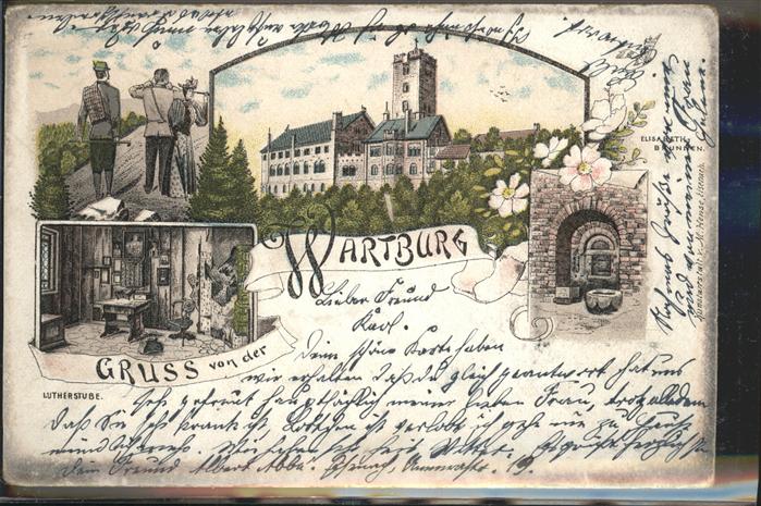 Eisenach Thueringen Wartburg Elisabeth-Brunnen Luther-Stube