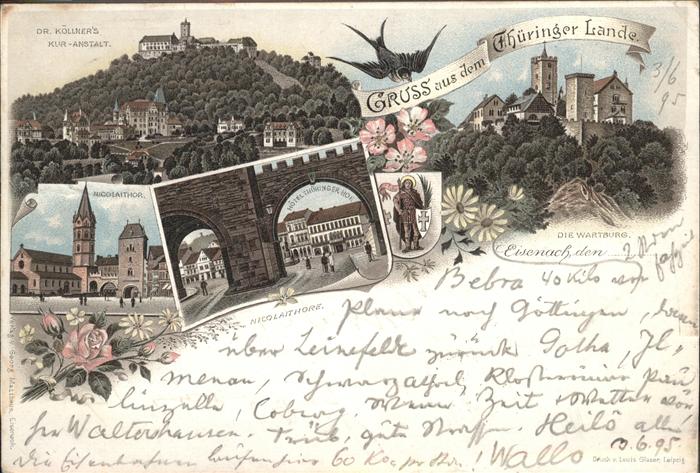 Eisenach Thueringen Wartburg Kur-Anstalt Dr. Köllner Nicola