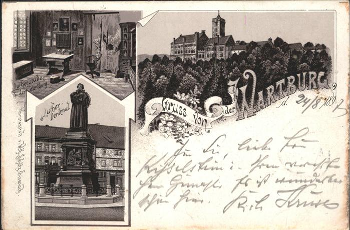 Eisenach Thueringen Wartburg Luther-Stube Denkmal