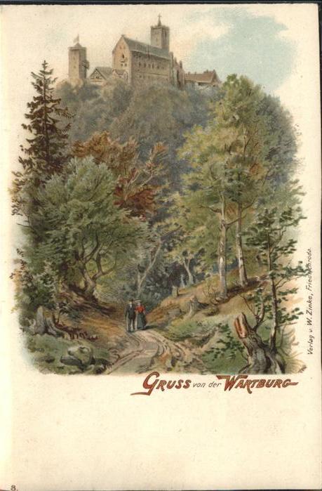 Eisenach Thueringen Wartburg Kuenstlerkarte