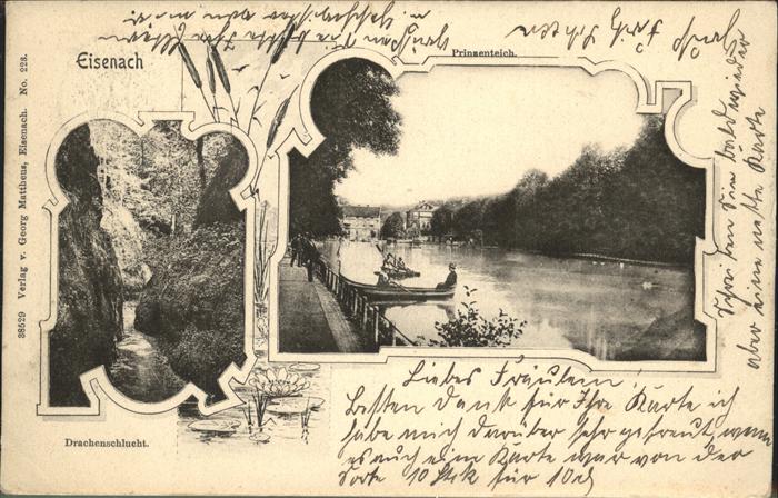 Eisenach Thueringen Drachenschlucht Partie am Prinzenteich