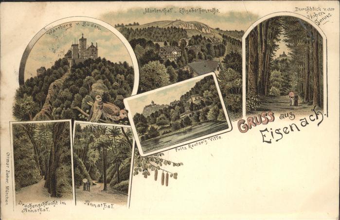 Eisenach Thueringen Wartburg Marienthal Elisabethen-Ruine H