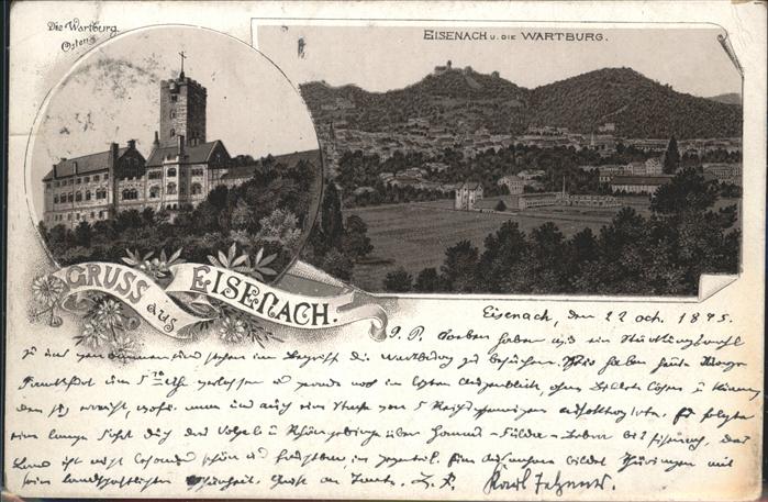 Eisenach Thueringen Panorama Wartburg
