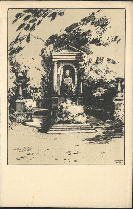 Eisenach Thueringen Fritz Reuters Grabmal Künstlerkarte nac