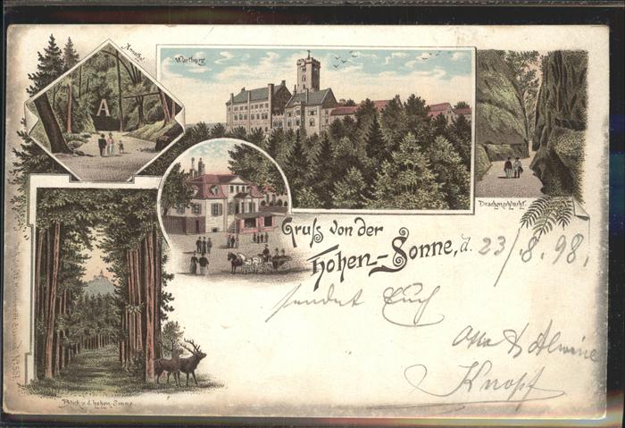 Eisenach Thueringen Wartburg Annthal Drachenschlucht Hohe S