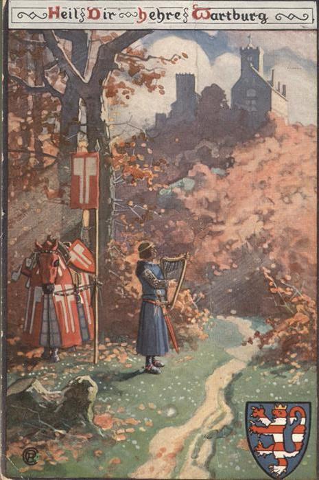 Eisenach Thueringen Wartburg Wappen Luther Pferd Künstlerka