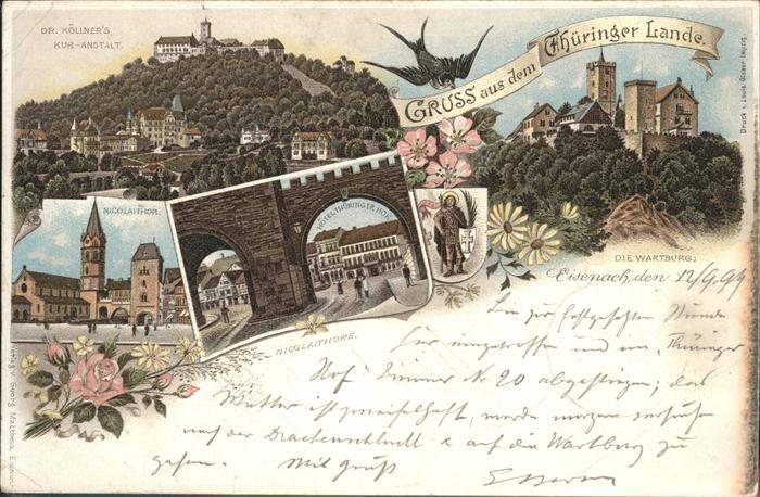 Eisenach Thueringen Wartburg Kur-Anstalt Dr. Köllner Nicola