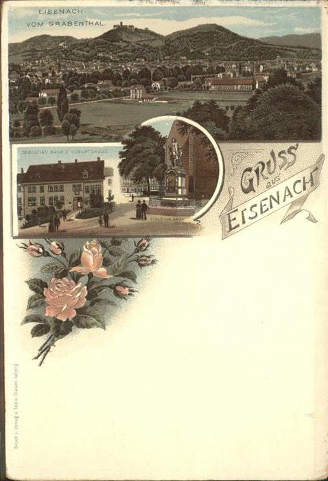 Eisenach Thueringen Panorama Blick vom Grabenthal Sebastian