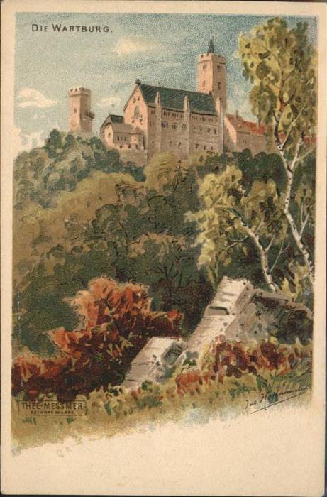 Eisenach Thueringen Wartburg Künstlerkarte