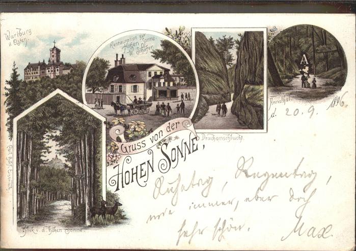 Eisenach Thueringen Wartburg Restauration Hohe Sonne Drache